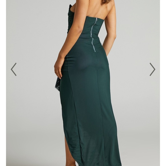 Showpo Nora Corset Detailing Dress in Emerald - Picture 2 of 9